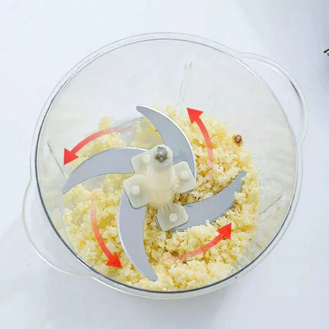 Multi-Function Hand Push Chopper with 4-Blades, Beater, Slicer Shredder & Grater in Just Rs 1999 with FREE DELIVERY