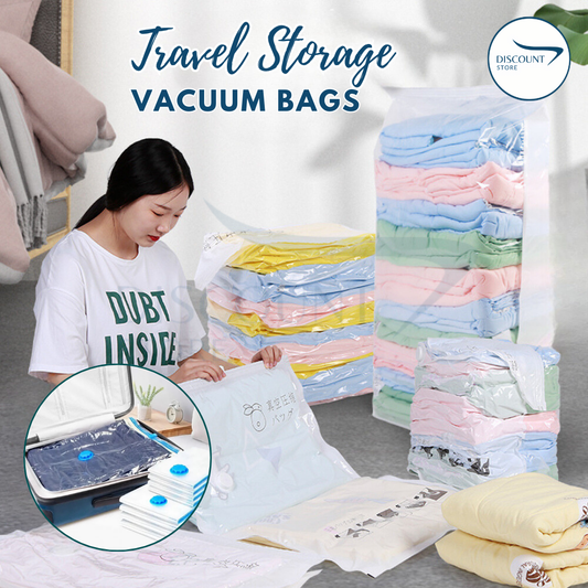 Space Saving Vacuum Storage Bag With Suction Pump - (IMPORTED)